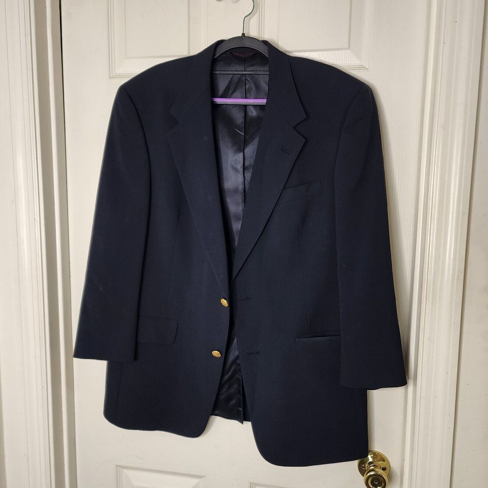 Hart Schaffner Marx Navy Blazer with Gold Buttons